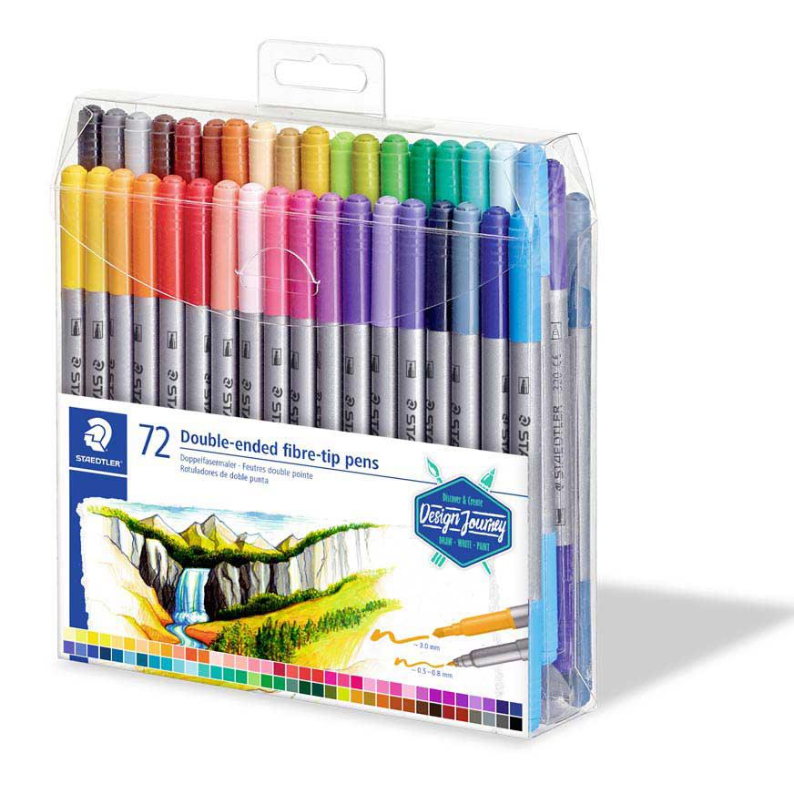 PLUMON STAEDTLER DOBLE PUNTA CONICA FIBRA X 72 ST3200 TB72