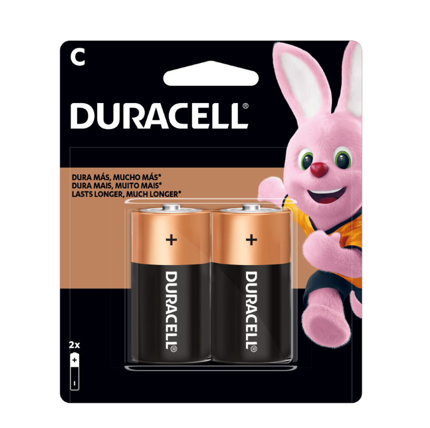 PILAS DURACELL C 2 PACK X 2