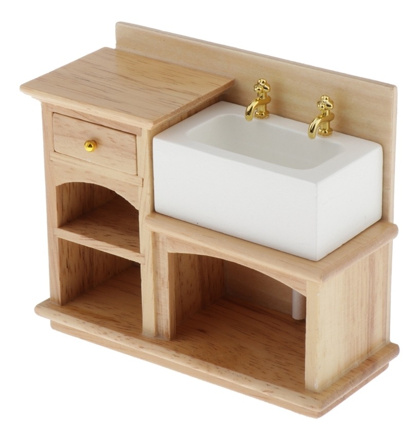 MINIATURA LAVATORIO CON ARMARIO ESCALA 1/25