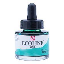 ACUARELA ECOLINE 30ML 654 VERDE PINO CON PIPETA