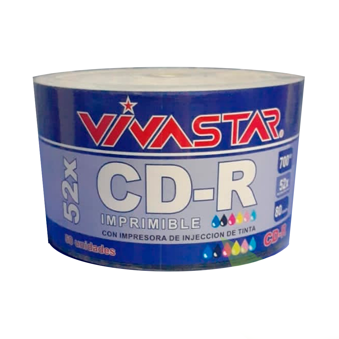 CD-R IMPRIMIBLE VIVASTAR 700MB 80MIN
