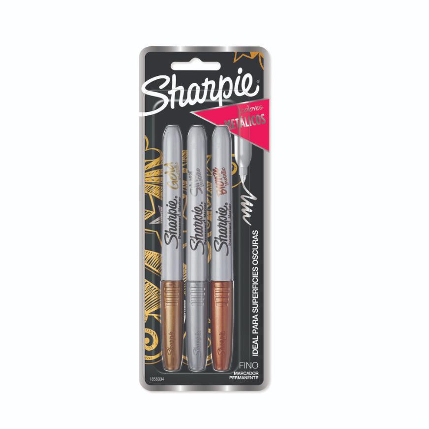 PLUMON SHARPIE PERM. METALICO ESTX3
