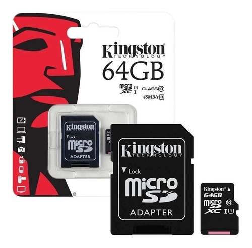 MEMORIA MICROSDHC 64GB CL.10+ADP KINGSTON 100MB/SEG
